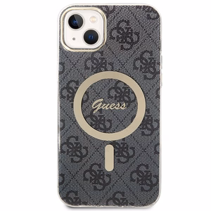 Guess GUBPP14MH4EACSK 4G Print MagSafe ümbrise ja laadija komplekt seadmele iPhone 14 Plus 6.7", must
