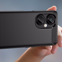 Carbon Ümbris ümbris jaoks OnePlus Nord CE 3 flexible silicone carbon cover must