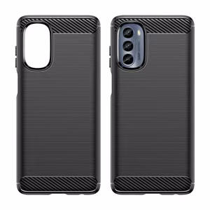 Carbon Ümbris jaoks Motorola Moto G62 5G flexible silicone carbon cover must