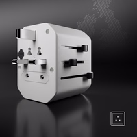SBS TEADAPTUSBTCUNI USB-C USB-A Universal Travel Adapter - Valge