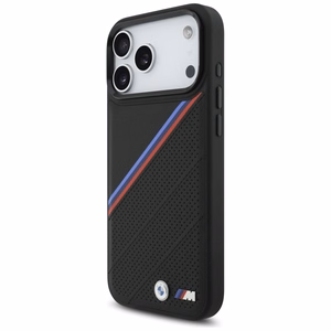 BMW M Tricolor Metal Logo MagSafe Ümbris jaoks iPhone 17 Pro Max - Must