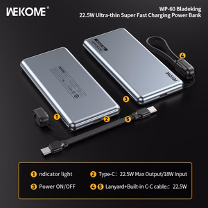 Akupank WK Design „WP-60“ sinine 5000mAh (22.5W)