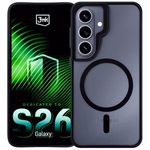 3mk Satin Armor MagCase for Samsung Galaxy S26 - läbipaistev must