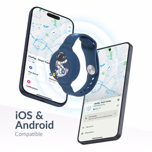 Beeep OneTag otsinguseade laste silikoonkäepaelaga, Astronaut, Apple Find My / Android