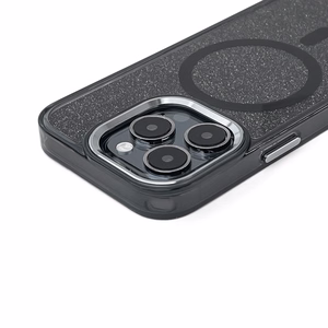 Glitter ümbris Samsung Galaxy S26-le, MagSafe ühilduv - must