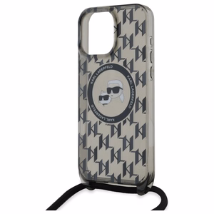 Karl Lagerfeld IML Crossbody Monogram Karl & Choupette Head MagSafe Ümbris jaoks iPhone 16 Pro Max - must