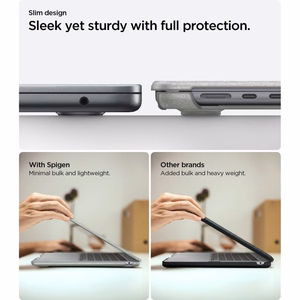 Spigen Urban Fit ümbris MacBook Air 13" 2023 / 2024 / 2025 / 2026 jaoks – hall