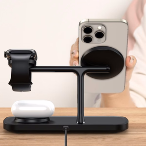 Tech-Protect QI15W-A45 3in1 Wireless Laadija koos MagSafe jaoks Apple Devices - must