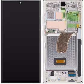 LCD ekraan Samsung S918 S23 Ultra 5G koos puutetundliku ekraani ja raamiga Cream originaal (hoolduspakett)