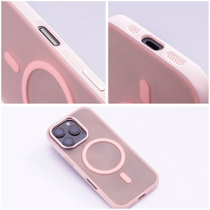 Case for iPhone 16 PRO Flexline Mag Cover compatible with MagSafe pink