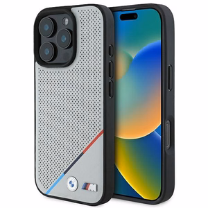 BMW M Perforated Tricolor Line MagSafe Ümbris jaoks iPhone 16 Pro - hall