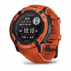 Garmin Instinct 2X Solar 2,79 cm (1,1") MIP, 50 mm, digitaalne 176 × 176 piksli puuteekraan, punane, GPS (satelliit)