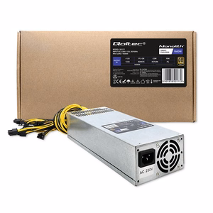 Qoltec 50177 PCI-E power supply Smart 1600W | 80 Plus kuldne - Data mining