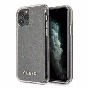 Guess GUHCN65PCGLSI iPhone 11 Pro Max hõbedane/hõbedane kõva ümbris Glitter