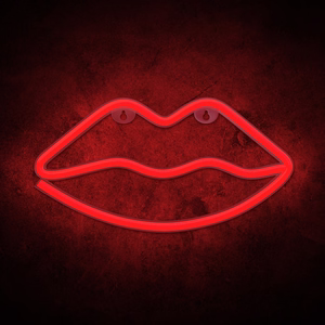 Neon LED Light LIPS punane Bat + USB FLNE08 Forever Light
