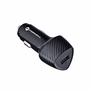 Car laadija Forcell F-Energy Carbon USB A QC3.0 3A 18W CC50-1A must