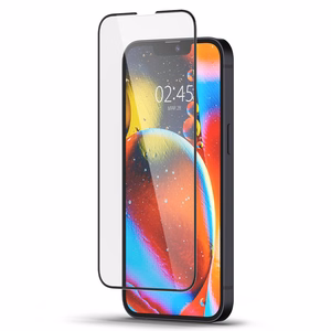 Spigen Glass FC Закалённое стекло для iPhone 13 / 13 Pro / 14 / 16e / 17e - чёрный