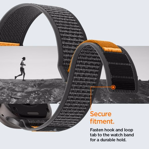 Spigen Athlex Air 2 rihm Apple Watch 8 / 9 / 10 / 11 / SE / Ultra (44 / 45 / 46 / 49 mm) must / oranž