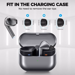 Tech-Protect Ear Tips jaoks Samsung Galaxy Buds 3 Pro in sizes S / M / L - must (3 pcs.)