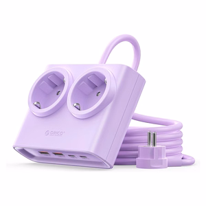 Orico PDC25 25W 6in1 Power Strip 2x AC + 2x USB-A + 2x USB-C - Purple