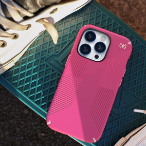 Speck Presidio2 Grip MagSafe ümbris seadmele iPhone 14 Plus, libisemiskindla haardega, Digital Pink / Blossom Pink / White värvikombinatsioon