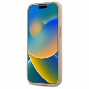 DKNY Quilted Stack Logo iPhone 14 Ümbris - Beige