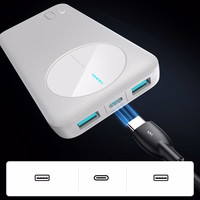 Powerbank Joyroom JR-PBF12 10000mAh 2.4A 2x USB-A 1x USB-C - valge