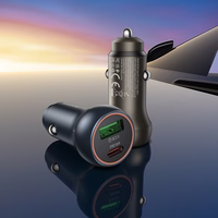 Borofone Autolaadija BZ32B Fresh - USB + Type C - QC 3.0 PD 48W hall