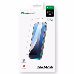 AmazingThing Radix Full Glass закалённое стекло для iPhone 16 Plus