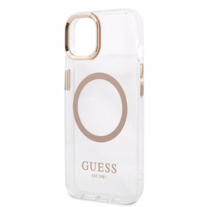 Guess GUHMP13MHTRMD iPhone 13 6.1" золотой/золотой жёсткий чехол Metal Outline MagSafe
