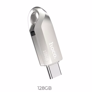 Флешка 128ГБ USB 3.0 (USB A + USB C) Hoco UD8 никель