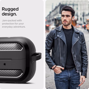 Spigen Rugged Armor Samsung Galaxy Buds 3 / 3 Pro Ümbris - must