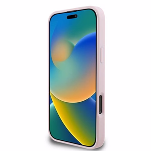 Guess MagSafe Grained Kuldne Ring iPhone 15 Pro Max Ümbris - Roosa