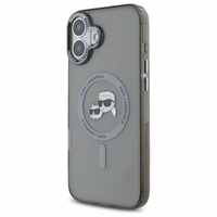 Karl Lagerfeld IML Metal Karl&Choupette Head MagSafe Ümbris jaoks iPhone 16 Plus - must