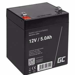 Green Cell AGM27 – suletud VRLA AGM-aku, 12 V, 5 Ah