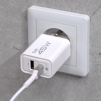 Blavec Wall laadija BC-5 GaN - USB + Type C - PD QC 45W 3A (TCBC5G-UCW453A) valge