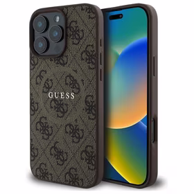Guess 4G Ring Classic Logo MagSafe Ümbris jaoks iPhone 16 Pro Max - Brown