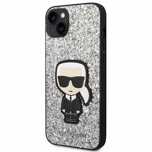 Karl Lagerfeld KLHCP14MGFKPG iPhone 14 Plus 6.7 "hardcase hõbedane / hõbedane Glitter Flakes Ikonik