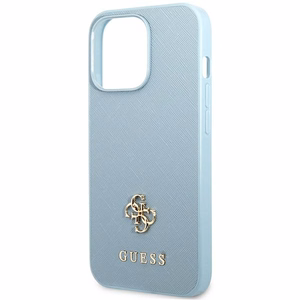 Guess Saffiano 4G Small Metal Logo чехол для iPhone 13 Pro / 13 - синий