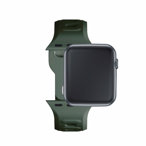 3mk silikoonrihm Apple Watchile, 42/44/45/46/49 mm, tumeroheline, suur suurus