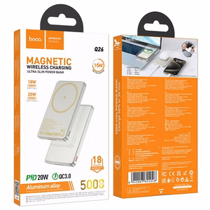Akupank ühildub MagSafe Hoco 5000 mAh QC PD 2A 20W Q26 oranž