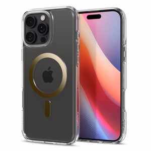 SPIGEN ümbris ULTRA HYBRID MAG compatible with MagSafe jaoks IPHONE 16 Pro kuldne