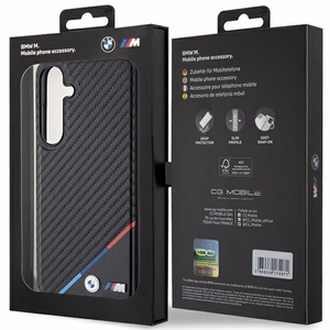 BMW Carbon Tricolor Line MagSafe ümbris Samsung Galaxy S24+ must