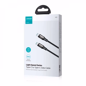USB kaabel Joyroom SA25-CC5, must, Type-C / Type-C, 120 cm