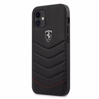 Ferrari FEHQUHCP12SBK iPhone 12 mini 5.4" must/must kõvakott Off Track Quilted