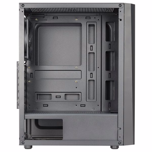 Aerocool DELTABKV1 ATX arvutikorpus RGB esikülg, täiskülje aken ja 12 cm ventilaator, must