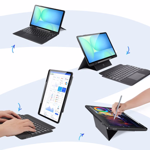 Dux Ducis DK-seeria taustvalgustusega klaviatuurümbris Samsung Tab S10 FE+ (Plus) jaoks, must