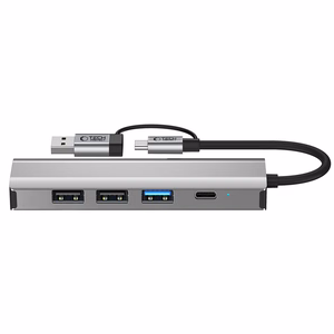 Tech-Protect HB03 HUB Adapter 5in1 USB-C + USB2.0 + USB3.0 + RJ45 - hall
