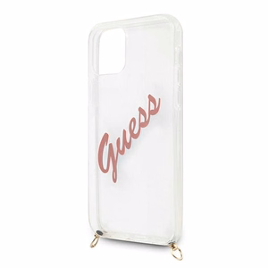 Guess GUHCP12SCRTVSPI iPhone 12 mini 5.4" розовый/розовый жёсткий чехол Script Vintage