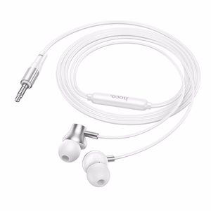 Juhtmega mikrofoniga kõrvaklapid, Jack 3,5 mm, Hoco M119, hõbedased